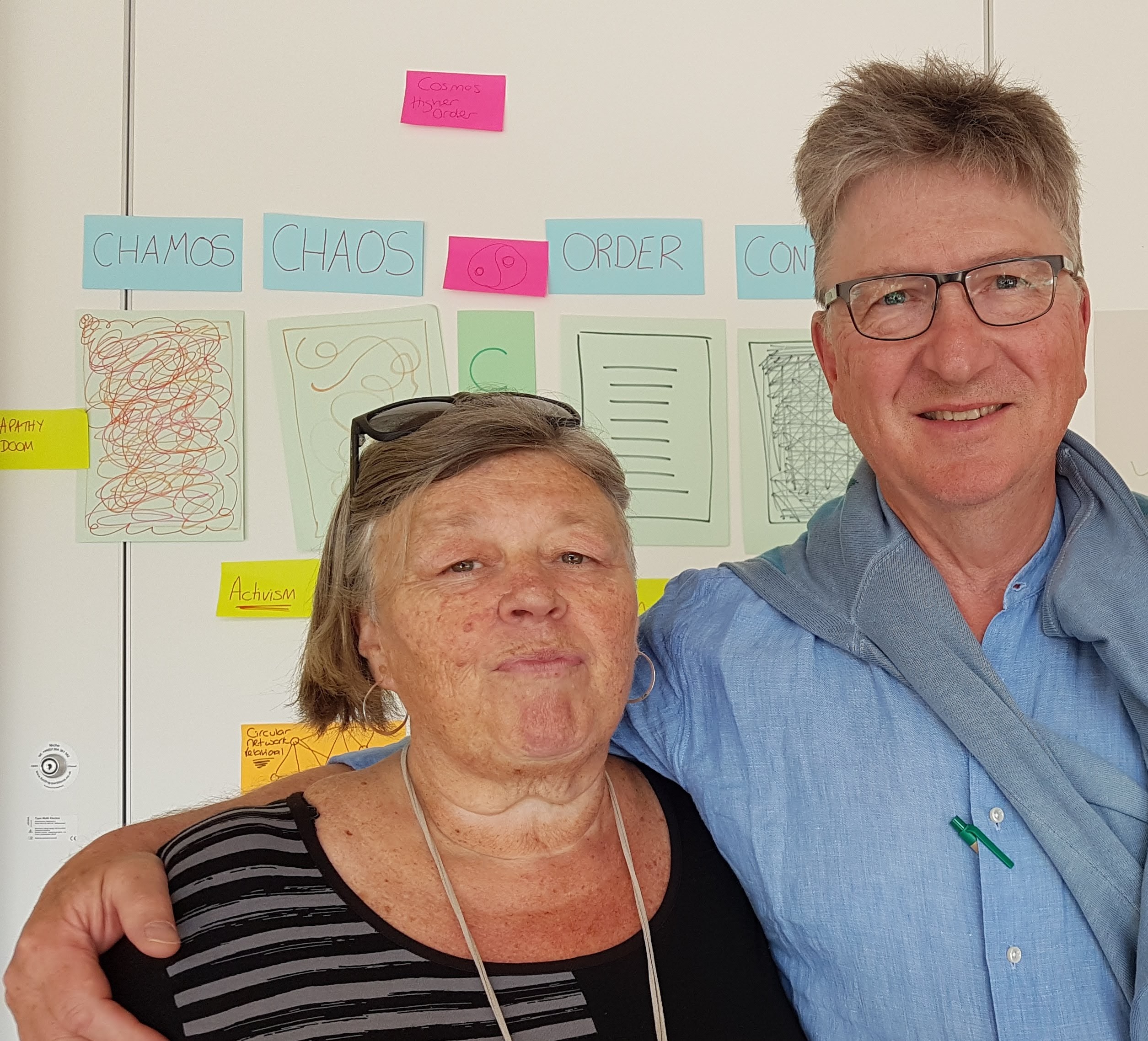 Art of Hosting co-founder Toke Paludan Møller along with Linda Joy Mitchell 