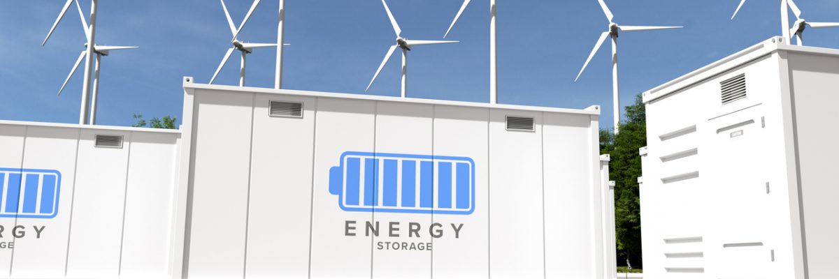 Energy storage systems with wind turbines