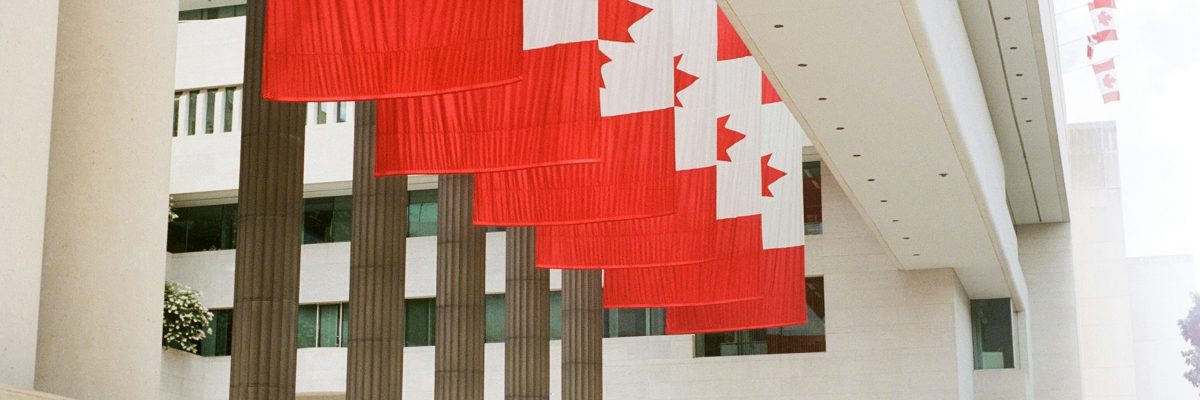 Canadian flags at U.S. embassy